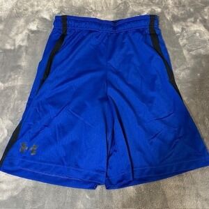 Under Armour Mens HeatGear Mesh Athletic Shorts Blue Black Size Medium 3948